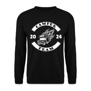 Camper Team 2024 pour les amateurs de camping - Sweat-shirt Unisexe - noir - Devant - Alina (178cm) & Michal (187cm)