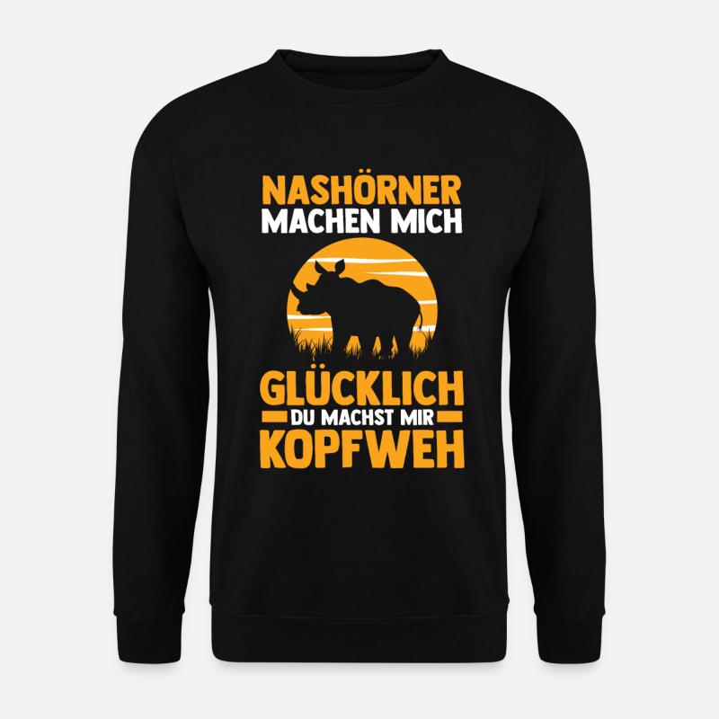 Nashorn - Unisex Pullover - Schwarz