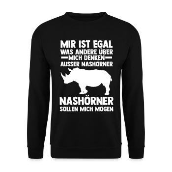 Nashorn - Unisex Pullover - Schwarz - Vorne - Alina (178cm) & Michal (187cm)