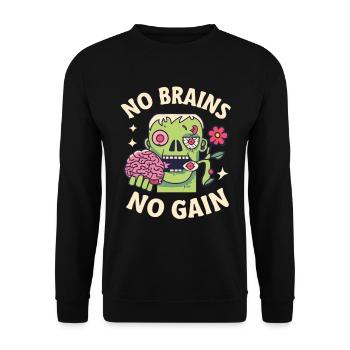 Zombies Zombie Halloween Zombie Costume - Unisex Sweatshirt - black - Front - Alina (178cm) & Michal (187cm)