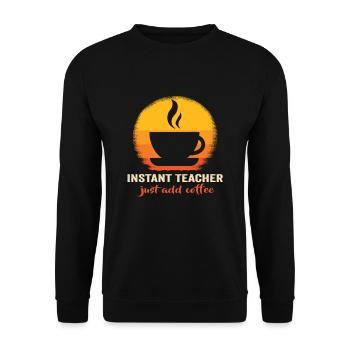 I Like Coffee Gift Ideas Coffee Lover - Unisex Sweatshirt - black - Front - Alina (178cm) & Michal (187cm)