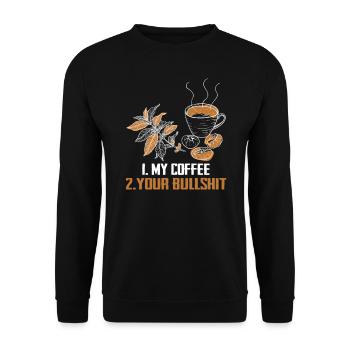 I Like Coffee Gift Ideas Coffee Lover - Unisex Sweatshirt - black - Front - Alina (178cm) & Michal (187cm)