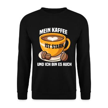 I Like Coffee Gift Ideas Coffee Lover - Unisex Sweatshirt - black - Front - Alina (178cm) & Michal (187cm)