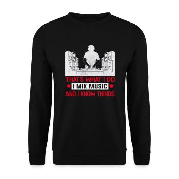 DJ Music Tourne-disque Club Producteur de musique - Sweat-shirt Unisexe - noir - Devant - Alina (178cm) & Michal (187cm)