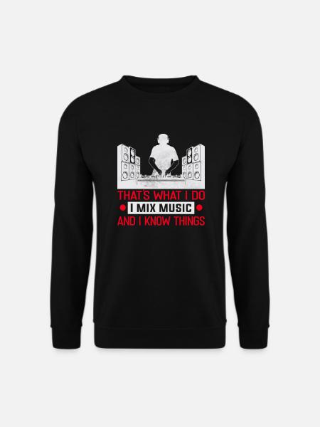 DJ Musik Turntable Club Musik Produzent - Unisex Pullover - Schwarz