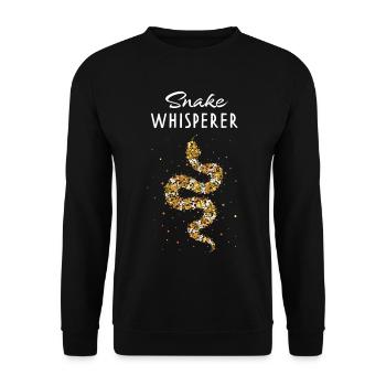 Snake Whisperer Serpent de lait Amoureux des serpents - Sweat-shirt Unisexe - noir - Devant - Alina (178cm) & Michal (187cm)