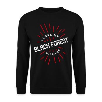 Schwarzwald Black Forest Dorf Dorfleben Landei - Unisex Pullover - Schwarz - Vorne - Alina (178cm) & Michal (187cm)