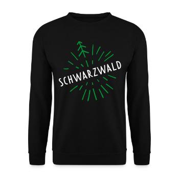 Schwarzwald Schwarzwälder Heimat Dorfleben Bauern - Unisex Pullover - Schwarz - Vorne - Alina (178cm) & Michal (187cm)