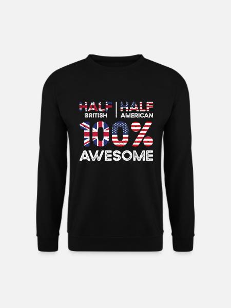 British American Patriot USA Grown United Kingdom - Unisex Sweatshirt - black