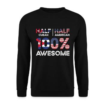 Kubanischer amerikanischer Patriot USA - Unisex Pullover - Schwarz - Vorne - Alina (178cm) & Michal (187cm)