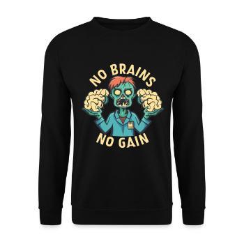 Zombies Zombie Halloween Zombie Costume - Unisex Sweatshirt - black - Front - Alina (178cm) & Michal (187cm)