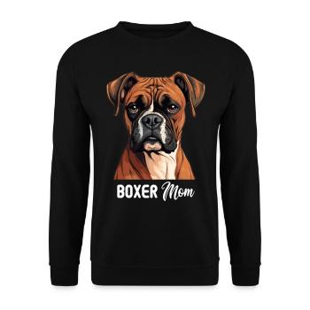 Dog Boxer - Unisex Sweatshirt - black - Front - Alina (178cm) & Michal (187cm)
