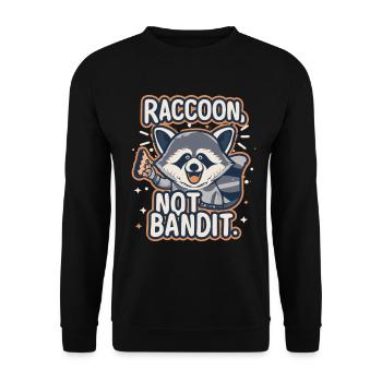 Waschbär Waschbär Bébé raton laveur n’est pas un bandit - Sweat-shirt Unisexe - noir - Devant - Alina (178cm) & Michal (187cm)