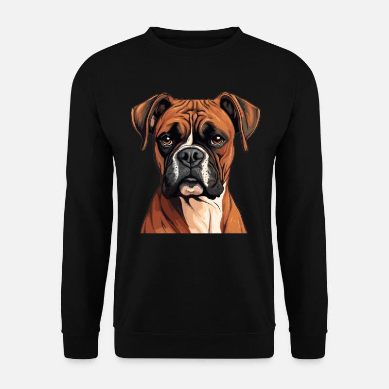 Hund Boxer - Unisex Pullover - Schwarz