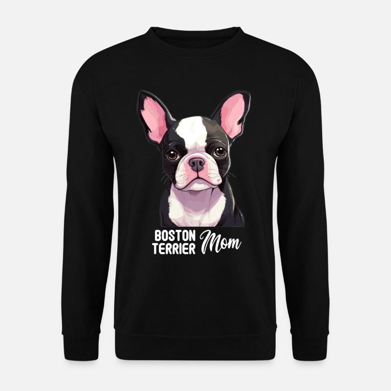 Hund Boston Terrier - Unisex Pullover - Schwarz