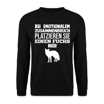 Fuchs - Unisex Pullover - Schwarz - Vorne - Alina (178cm) & Michal (187cm)