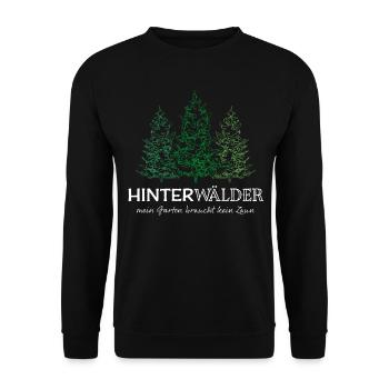 Schwarzwald Landei Dorfleben Landleben Dorf Natur - Unisex Pullover - Schwarz - Vorne - Alina (178cm) & Michal (187cm)