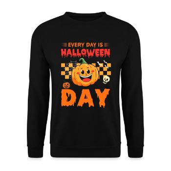 Funny Halloween Party Funny Pumpkin - Unisex Sweatshirt - black - Front - Alina (178cm) & Michal (187cm)