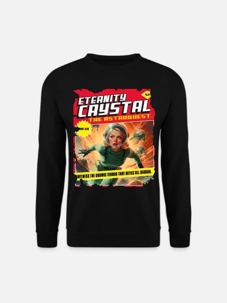 50er, 1950 Comic, Weltall Raumschiff Kosmisch - Unisex Pullover - Schwarz