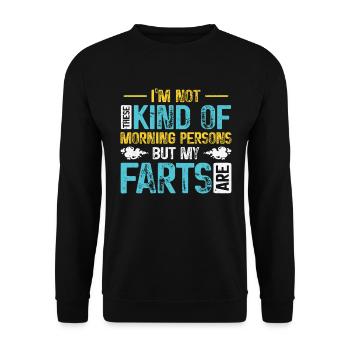 Pet Péter Crop Duster Papa Humour - Sweat-shirt Unisexe - noir - Devant - Alina (178cm) & Michal (187cm)