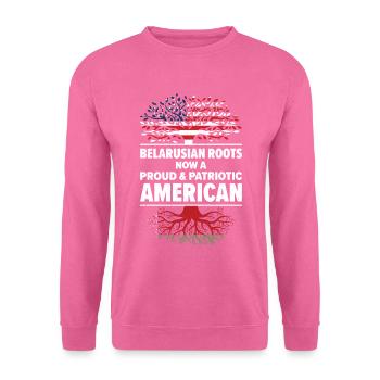 Belarusian American Patriot USA Grown Belarus US - Unisex Sweatshirt - pink - Front