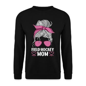 Field Hockey Mom Sunglasses Field - Unisex Pullover - Schwarz - Vorne - Alina (178cm) & Michal (187cm)
