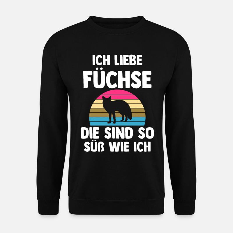 Fuchs - Unisex Pullover - Schwarz