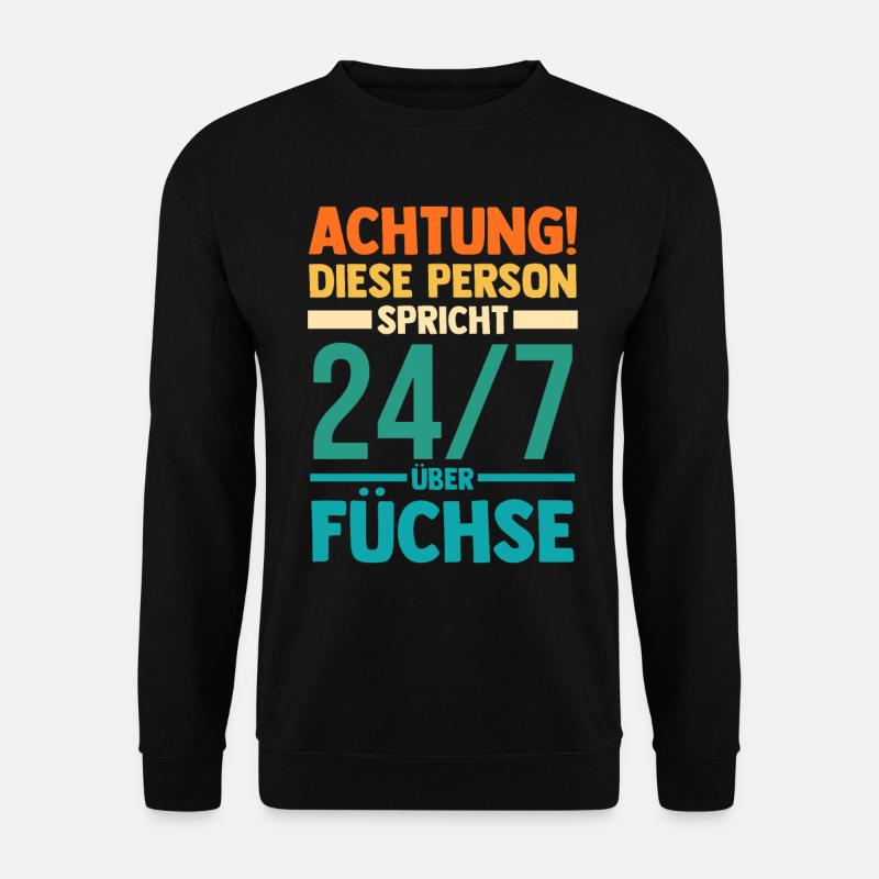 Fuchs - Unisex Pullover - Schwarz