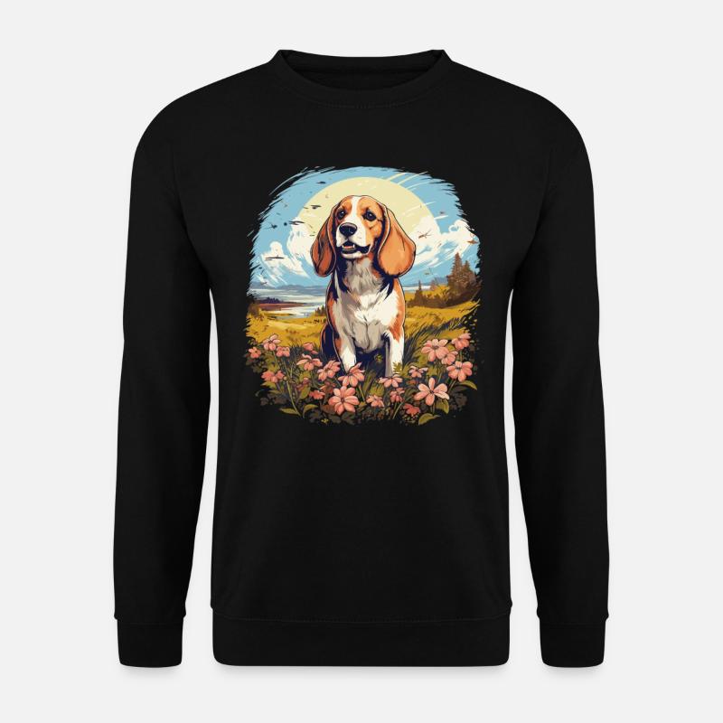 Hund Beagle - Unisex Pullover - Schwarz