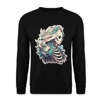 Crâne de squelette Crâne Crâne Crâne - Sweat-shirt Unisexe - noir - Devant - Alina (178cm) & Michal (187cm)