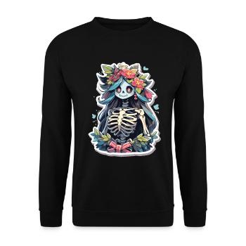 Crâne de squelette Crâne Crâne Crâne - Sweat-shirt Unisexe - noir - Devant - Alina (178cm) & Michal (187cm)