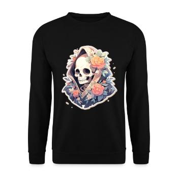 Crâne de squelette Crâne Crâne Crâne - Sweat-shirt Unisexe - noir - Devant - Alina (178cm) & Michal (187cm)