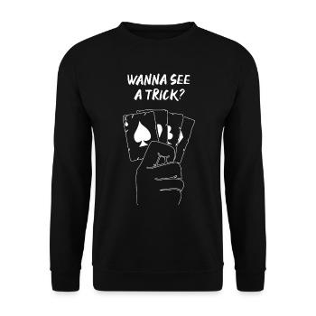 Illosionist Card Tricks Card Magic Magic Trick - Unisex Sweatshirt - black - Front - Alina (178cm) & Michal (187cm)