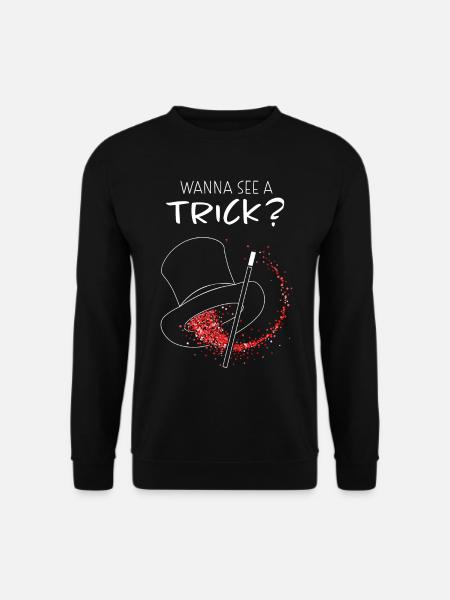 Bühnenmagier Zaubershow Hobbyzauberer Zauberei - Unisex Pullover - Schwarz