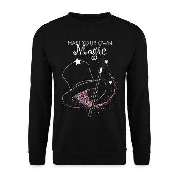 Sorcier Chapeau Tricksters Magicien Spectacle de magie - Sweat-shirt Unisexe - noir - Devant - Alina (178cm) & Michal (187cm)