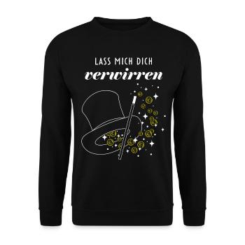 Zauberei Hobbyzauberer Zauberkünstler Zaubershow - Unisex Pullover - Schwarz - Vorne - Alina (178cm) & Michal (187cm)