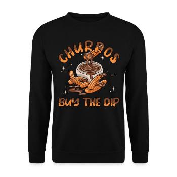 Churros Acheter La Trempette - Sweat-shirt Unisexe - noir - Devant - Alina (178cm) & Michal (187cm)