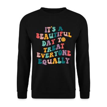 Feminismus Feminismus Frauen Gleichberechtigung - Unisex Pullover - Schwarz - Vorne - Alina (178cm) & Michal (187cm)
