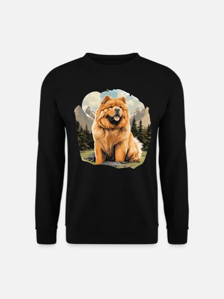 Hund Chow Chow - Unisex Pullover - Schwarz