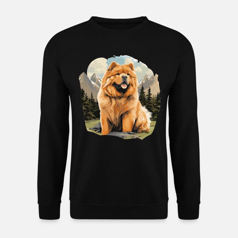 Hund Chow Chow - Unisex Pullover - Schwarz