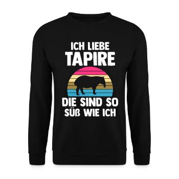 Tapir - Unisex Pullover - Schwarz - Vorne - Alina (178cm) & Michal (187cm)
