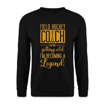Field Hockey Coach Field Hockey - Unisex Pullover - Schwarz - Vorne - Alina (178cm) & Michal (187cm)