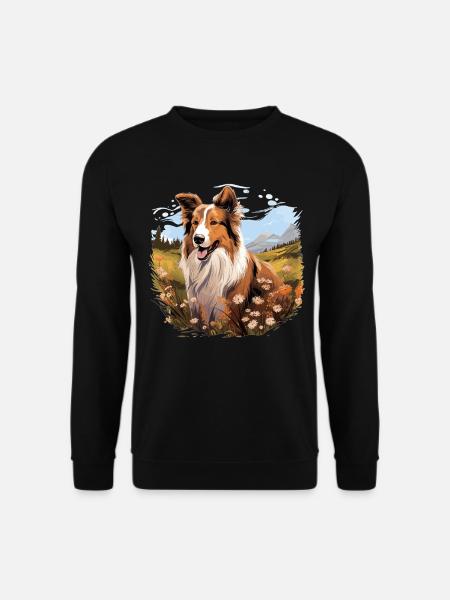 Chien Collie - Sweat-shirt Unisexe - noir