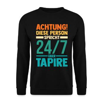 Tapir - Unisex Pullover - Schwarz - Vorne - Alina (178cm) & Michal (187cm)