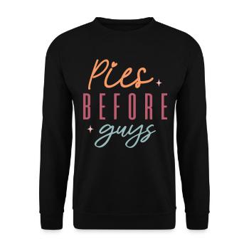 Retro Pies Before Guys - Turkey Retro Thanksgiving - Unisex Pullover - Schwarz - Vorne - Alina (178cm) & Michal (187cm)