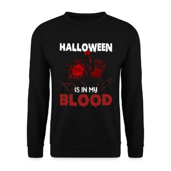Halloween est dans mon sang - 31 octobre Funny Hallow - Sweat-shirt Unisexe - noir - Devant - Alina (178cm) & Michal (187cm)