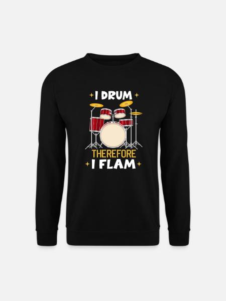Schlagzeuger in einer Band | Drummer Musiker - Unisex Pullover - Schwarz