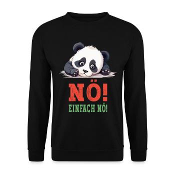Nope Just Nope No No Panda Bear Cute Funny Saying - Unisex Sweatshirt - black - Front - Alina (178cm) & Michal (187cm)