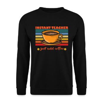 I Like Coffee Gift Ideas Coffee Lover - Unisex Sweatshirt - black - Front - Alina (178cm) & Michal (187cm)