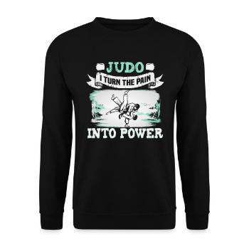 Judo Kampfsport Judo Trainer Judoka - Unisex Pullover - Schwarz - Vorne - Alina (178cm) & Michal (187cm)